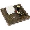 TABHOUKIT Vassoio Marmo Bagno Ondulato Vassoio Portaoggetti Svuotatasche Ingresso Lusso per Toletta, Fazzoletti, Candele, Asciugamani, Cosmetici, Cucina, Profumo, Portachiavi Verde Foresta Pluviale 20x20cm