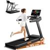 UMAY Tapis Roulant Salvaspazio con 16% Pendenza, 14KM/H Tapis Roulant Elettrico Pieghevole con Cardiofrequenzimetro, Tapirulan da Casa 3.5HP con Display LED, Carico massimo di 180 kg