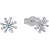 Prinzessin Lillifee Orecchini a perno 925 Argento Sterling Bambina Gioielli, con Zirconia Sintetica, 0,7 cm, Argento, Fiocco di Neve, Confezionato in Scatola Regalo per Gioielli, 2036944