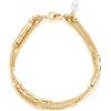 JEWELS BY LEONARDO Bracciale Caronna - Bracciale in acciaio inox dorato - Finissime sfere d'oro - madreperla luccicante - 19 cm di lunghezza - Gioielli regalo per donne - 024918, Eine Grösse, Acciaio