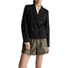 United Colors of Benetton Giacca 2TUDDW03F, Nero, 36 Donna