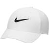 NIKE Standard Dri-Fit Club Structured Swoosh Golf Hat, White, M/L