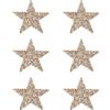 PATIKIL Stelle Termoadesive, 6pz Stelle Adesive Argento con Strass Glitter e Cristalli Patch di Stoffa per Artigianato Fai da Te Riparazione Abbigliamento Jeans, Cristallo Giallo 6cm