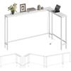YATINEY Tavolo da Ingresso, Tavolo Console Largo 15 cm con 1 Presa e 2 Porte USB, Consolle Ingresso, per Dietro il Divano, Soggiorno, 3 Modalità di Combinazione, Bianca XCT07CWW