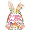 IHLOOTD Ghirlanda Pasquale in Legno Ghirlande di Pasqua Decorazioni Pasquali da Appendere Corona Fuoriporta Pasquale per Porte d'ingresso, Pareti, Finestre (A)