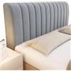 QARIDO Copriletto matrimoniale/singolo in stile europeo Premium, elastico all inclusive, lavabile, antipolvere, decorazione universale della camera da letto spessa(colore:grigio，size:180CM)