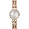 GUESS US Orologio analogico da donna color oro rosa e strass, uno, Tonalità oro rosa/oro rosa/bianco, misura unica, GALA