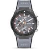 Ducati DT007 - Orologio analogico da uomo, 43,5 mm, quadrante grigio, cinturino in pelle grigia, orologio analogico