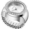 TIME100 Ring Watch, Anello Orologio Donna Ring Watch Set Regalo con 7 Ghire Intercambiabili Colorate, Orologio da Dito al Quarzo con Cinturino Elastico Regolabile, Design Vintage Elegante, Idea Regalo Donna