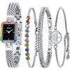 BERNY Orologio da donna Petite Orologi da donna Bracciale Pietre Colorate Accentuate Cassa 3ATM Impermeabile Donna Elegante Orologio e Bracciale Set