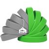 LVNRIDS 50 pezzi Braccialetti in Silicone Verde/grigio, 20.2 cm Riutilizzabile Braccialetti Elastici in Gomma per Uomo Donna, Bracciale Colorati per Feste, Eventi, Festival Musicali,Sport