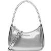 Michael Kors Jet Set Travel Extra-Small Metallic Convertible Crossbody Silver