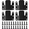 emperoch 4 Pezzi Mobili Connettore Incastro Supporti di Montaggio in Acciaio Inox Staffa di Montaggio Nascosta Mobili Connettore Incastro, Adatti per il Fissaggio di Armadi, Cornici (Nero, 78 x 64 x 8 mm)