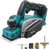 MaxEarn Pialla elettrica a batteria in legno, affettatrice automatica senza fili per batteria Makita da 18 V, larghezza pialla: 0 - 2 mm (senza batteria)