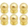 BOZONLI 6pcs Rotonda Pomelli Maniglie per Mobili Cassetti Armadio Cassettiera da Cucina Bagno 22mm (sferico dorato)