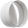 EUROPLAST Ø 125mm Connettore Per Tubo Tondo - Giunto/Raccordo per Tubi di Ventilazione - Con Valvola Antiritorno - Plastica PVC