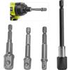 HexinYigjly Kit adattatore a 3 prese, adattatore a presa,chiave di conversione chiave a bussola quadrata da 1/4, 1/2, 3/8 per adattatore dado per cacciavite a batteria con prolunga per trapano esagonale da 1/4