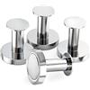 Mavoro Calamite Potenti per Appendere Giacche e Borse | Set da 4 Robusti Appendiabiti Magnetici | Magneti Neodimio 52 e Terre Rare | Magneti Potenti per Frigoriferi, Armadietti (Coromato set da 4)
