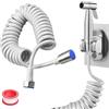 DEANKEJI 3 Metri PE Palmare Spruzzatore di Bidet-Set, Argento Doccetta per Bidet, Doccino per Wc, Doccettaperbide con Tubo Flessibile, per Cucine, Bagni e Hotel