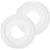 PATIKIL Medaglione per Soffitto, 2 Pz 10 Od x 4 Id Pu Medaglione Decorativo per Luce Soffitto Medaglione per Lampadario Copertura Tradizionale per Luci Soffitto Ventilatori, Bianco