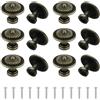 GHLAECM 16 Pezzi Pomelli Per Mobili Vintage, 26 mm, Bronzo, Pomelli Rotondi Con Viti E Foro Singolo, Per Armadi, Cassetti, Mobili Da Cucina, Armadietti, Scarpiera