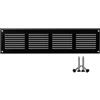 LIRAST 400x100mm Griglie D'Aerazione/Ventilazione in Metallo - Nera Griglia D'aria con Rete Anti Insetti