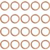 YINETTECH 20 guarnizioni per tappo di scarico dell'olio rondelle di frantumazione in rame tappo coppa dell'olio rondelle anelli piastra N013845.2 11137546275 22 mm OD 16 mm ID 2 mm spessore