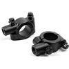 Aiuphing supporto specchietto moto, 2 pezzi 8mm specchio moto adattatore, in alluminio moto manubrio staffa per 22 millimetri (7/8) manubrio universale, nero (22 millimetri M8 supporto staffa)