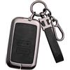 RXXR Custodia protettiva per chiave auto in lega di zinco per Renault Clio Megane Koleos Kadjar Kangoo Twingo Talisman Captur Espace Dacia Duster 4 pulsanti (Nero)