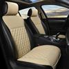 Black Panther Coprisedili Auto, 2PC Antiscivolo Di Lusso Coprisedile Anteriore Auto con Schienale, Ricamo a Rombi(Beige