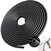 Norhogo 10M Paracolpi Portiere Auto Protezione Portiere Auto Proteggi senza colla Antigraffio per Bordi Porta Universale in Gomma Nera a Forma di U Protezione