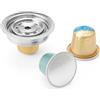 YUYUEMI Stainless Steel Coffee Filter for ENV135/Vertuoline GCA1/Vertuo Next/Vertuo POP Coffee Maker,Durable Reusable Refillable G-Cup Capsules Coffee Parts