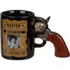 MIJOMA Elegante tazza da caffè con esclusivo manico a revolver - Tazza elegante in robusta gres per un piacere speciale del caffè ca. 18 x 10 cm (Lettera - Nero)