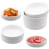POPAPIE 8 Pezzi Ciotole per Salsa di Soia,Ciotola Di Immersione | Ciotole per Sushi,Ciotoline per Salse,Impilabili,Bianco per Salse Intingoli Spezie Snack Frutta (8.7x 8.7x2.5cm)