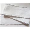 Zweigart Nastro Zweigart Aida, 5 cm di larghezza, colore bianco con bordo smerlato argentato, 1 metro