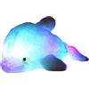 Zinsale 7 cambi di colore LED Lighten Giocattolo farcito con i delfini Cuscino peluche Luce notturna (Blu, 45cm)