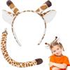 LQTSLFM Set costume da giraffa,Costume Giraffa, Costume Carnevale Giraffa, Set di costumi di animali Accessori per Carnevale Halloween Decorazioni per Feste (giallo)
