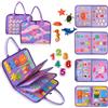 Qizfun Busy Board Montessori Giochi Bambini 3 Anni e più, Regali per Bimba, Educativi Pannello Sensoriale per Bambini 3 Anni e più, Auto e Aereo Viaggio attività Giocattolo per 3 Anni e più