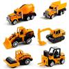 O-Kinee Camion di Costruzione Giocattolo, 6 Pezzi Mini Veicoli da Cantiere, Veicolo Decorazione Torta, Kit Modellismo Camion per Bambini 3 4 5 6 anni, Educativo Giochi Regalo per Compleanno Ragazzo Ragazza