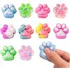 CEJAS 10 Pezzi Mini Squishy Design Zampa di Gatto - Giocattoli Sensoriali Morbidi - Antistress per Bambini e Adulti, Colore Casuale(3 cm)