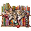 KAAYEE Puzzle di Animali in Legno - Gatto Addormentato Con Scatola Regalo