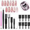 AOWVUTS 15 Pezzi Magnete Bastone Set per Unghie Penna Magnetico Cat Eye Kit Magneti per 3D Effetti Occhio di Gatto DIY Nail Art Tool per UV Gel Polish Polvere o Smalto Strumento
