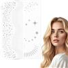 OIXYEY 20 Tatuaggi Per Il Viso Con Glitter Argentati, Strass, Lentiggini, Stelle E Puntini Dorati, Per Feste, Carnevali E Festival,Glitter Viso(B)