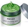 YIBABY Colore temporaneo per capelli, cera, styling per capelli, per uomini e donne, pomata naturale, tintura per capelli, cera per feste, cosplay e Halloween, 120 g (verde, 120 g)