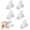 PKOUVOO Trasparente Clip di Punte per Unghie, Clip Trasparenti per Tip per Unghie in Polygel, Morsetti unghie in plastica UV LED per estensione delle unghie, kit di strumenti per unghie per manicure