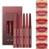 Welhammsae 6 Colori Matte Matita labbra Nude Rosa Scalabile Set, Matita Labbra Impermeabile e Liscio, Lip Liner Pencil non Sbavature, A Lunga Durata, Natural Delinea