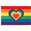 TRIXES - Bandiera con cuore di orgoglio, bandiera LGBTQIA2+, bandiera arcobaleno, bandiera gay pride, regali LGBTQ, accessori LGBT, regali gay