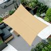 Cool Area Vela ombreggiante Rettangolare 3.5x5m Impermeabile Tenda a Vela Protezione 95% Raggi UV Parasole per Giardino Esterno Terrazza-Sabbia