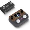 STRICH Pipe Tones Pocket Multi-Effects Processor per chitarra e basso con pedale 10 moduli effetto 125 effetti Looper 40s 100 pattern di batteria Interfaccia audio USB Controllo wireless(Grigio scuro)