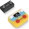 STRICH Pipe Tones Pocket Multi-Effects Processor per chitarra e basso con pedale 10 moduli effetto 125 effetti Looper 40s 100 pattern di batteria Interfaccia audio USB Controllo wireless (Arancione)